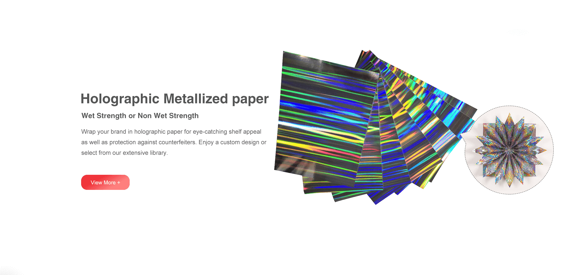 Holographic Metallized Paper
